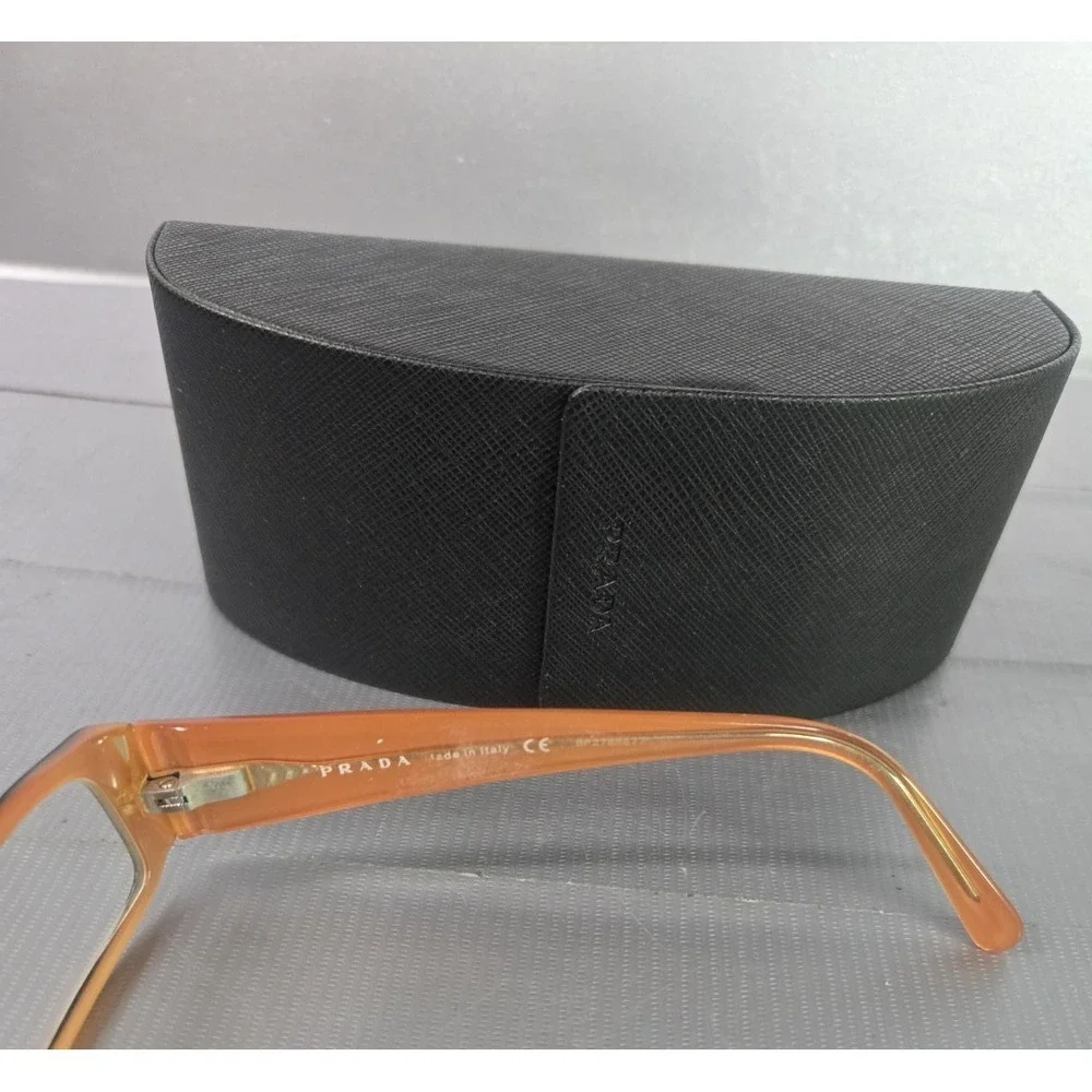 Prada Eyeglasses- Rectangle- 2 Tone Jewel- Case- Frames Only-  Italy